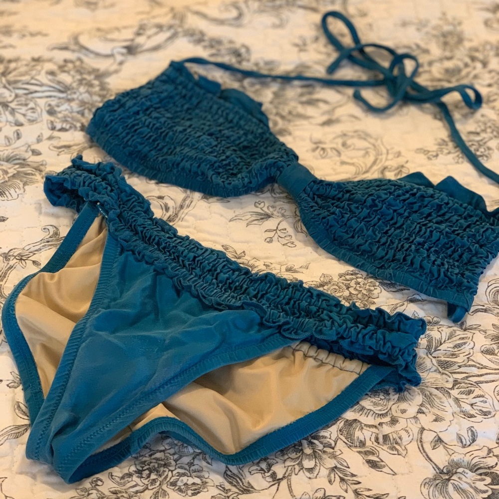 Sold Victoria’s Secret Dark Teal Silk Two Piece